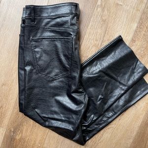 Croc Print Leather Pants